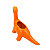 DINOSSAURO CERAMICA MOD 1 LARANJA - Imagem 2