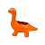 DINOSSAURO CERAMICA MOD 1 LARANJA - Imagem 3