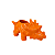 DINOSSAURO CERAMICA MOD 2 LARANJA - Imagem 1