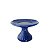 Mini Prato Frisado Pé Alto Azul Marinho Porcelana Decorativa - Imagem 1