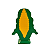 Espiga De Milho Verde Folha E Amarelo Gema Totem Decorativo - Imagem 1