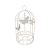 Gaiola Cute Borboleta Pequeno Branco Decorativa Temática - Imagem 1