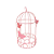 Gaiola Cute Borboleta Pequeno Rosa Bebê Decorativa Temática - Imagem 3