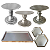 Kit Festa Mosaico Prata Peças Mesa Decorativas Só Boleiras - Imagem 1