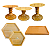 Kit Festa Mosaico Mostarda Peças Decorativas Só Boleiras - Imagem 1