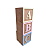 Trio Cubos Mdf ABC 10x10 Candy Color Decorativo Festa Letras - Imagem 3