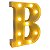 LETRA LED B PLASTICO BRANCO 22CM - Imagem 3