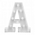 LETRA LED A PLASTICO BRANCO 22CM - Imagem 1