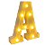 LETRA LED A PLASTICO BRANCO 22CM - Imagem 3