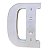LETRA LED D PLASTICO BRANCO 22CM - Imagem 3