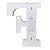 LETRA LED F PLASTICO BRANCO 22CM - Imagem 3