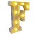 LETRA LED F PLASTICO BRANCO 22CM - Imagem 4