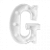 LETRA LED G PLASTICO BRANCO 22CM - Imagem 2