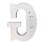 LETRA LED G PLASTICO BRANCO 22CM - Imagem 3