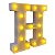 LETRA LED H PLASTICO BRANCO 22CM - Imagem 2