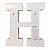 LETRA LED H PLASTICO BRANCO 22CM - Imagem 3
