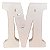 LETRA LED M PLASTICO BRANCO 22CM - Imagem 2