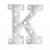 LETRA LED K PLASTICO BRANCO - Imagem 2