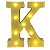 LETRA LED K PLASTICO BRANCO - Imagem 1