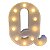 LETRA LED Q PLASTICO BRANCO 22CM - Imagem 1