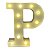LETRA LED P PLASTICO BRANCO 22CM - Imagem 1