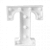 LETRA LED T PLASTICO BRANCO 22CM - Imagem 1