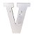 LETRA LED V PLASTICO BRANCO 22CM - Imagem 3