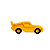 MINI CARRINHO DE CORRIDA MDF AMARELO - Imagem 1