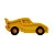 MINI CARRINHO DE CORRIDA MDF AMARELO - Imagem 1