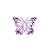 MINI BORBOLETA FRUFRU MDF LILAS - Imagem 1