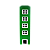 PREDIO 4 JANELAS MOD2 MDF VERDE - Imagem 1