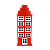 Prédio 8 Janelas Modelo 2 Decorativo Festas MDF Vermelho - Imagem 1