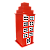 Prédio 8 Janelas Modelo 2 Decorativo Festas MDF Vermelho - Imagem 2
