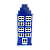 Prédio 8 Janelas Modelo 2 Decorativo Festas MDF Azul Royal - Imagem 1