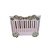 Mini Jaula Rosa Bebê Rodas Bege Decoração Circo Mdf - Imagem 1