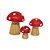 Mini Trio De Cogumelos Vermelhos Decorativos Cerâmica Jardim - Imagem 21
