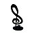 NOTA MUSICAL MODELO 3 PRETO MDF - Imagem 2