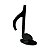 NOTA MUSICAL MODELO 1 PRETO MDF - Imagem 2