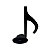 NOTA MUSICAL MODELO 1 PRETO MDF - Imagem 3