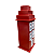 Prédio G 4 Janelas Decorativo Festas MDF Vermelho e Branco - Imagem 2