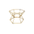 SUPORTE SEXTAVADO FERRO P/BANDEJA SO BOLEIRAS PEQ DOURADO - Imagem 1