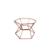 SUPORTE SEXTAVADO FERRO P/BANDEJA SO BOLEIRAS PEQ ROSE GOLD - Imagem 1