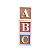 Trio Cubos Mdf ABC 15x15 Candy Color Decorativo Festa Letras - Imagem 2