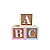 Trio Cubos Mdf ABC 15x15 Candy Color Decorativo Festa Letras - Imagem 1