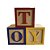 Trio Cubos Mdf Toy 15x15 Colorido Decorativo Festa Letras - Imagem 2