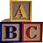 Trio Cubos Mdf Abc 15x15 Colorido Decorativo Festa Letras - Imagem 1