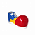Sapato De Palhaço Cerâmica Pequeno Vermelho Decorativo Circo - Imagem 1
