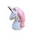 UNICORNIO DET ROSA CHIFRE DOURADO CERAMICA - Imagem 1
