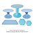 Kit Comemore Só Boleiras Azul Claro Candy 5 Pcs Decoração - Imagem 1