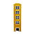 Prédio 4 Janelas Mod2 Decorativo Festas MDF Amarelo - Imagem 1